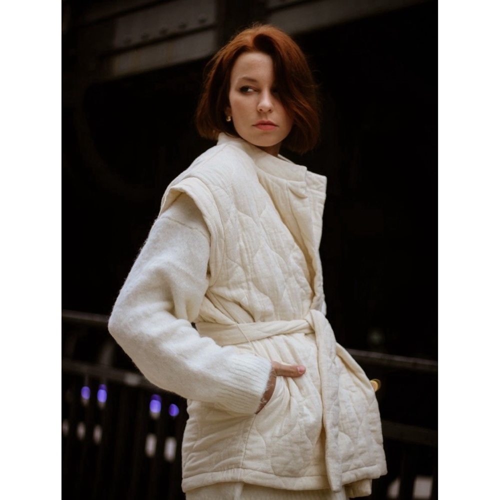 ZARA RUSTIC QUILTED VEST - Picture 8 of 12